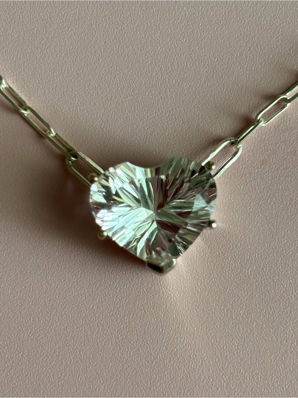 Herkimer heart shape necklace